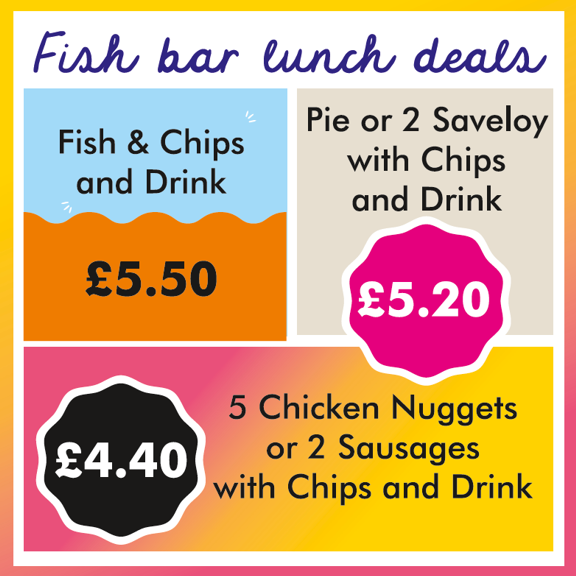 Fish bar lunch meal deals