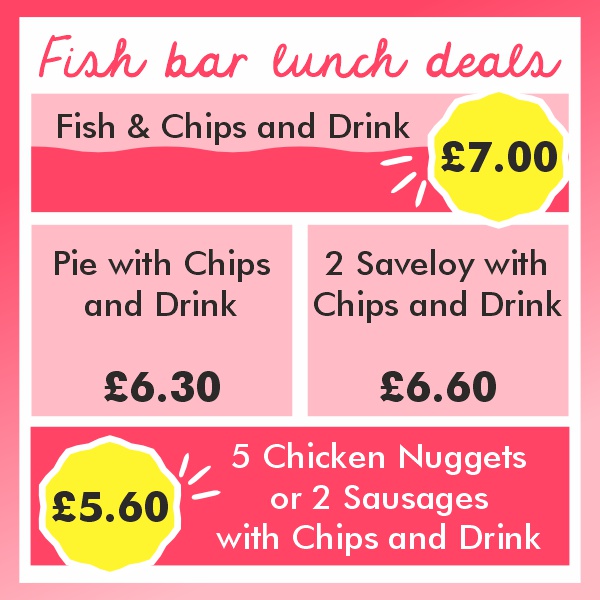 Taylors Tonbridge fish & chips lunch deals